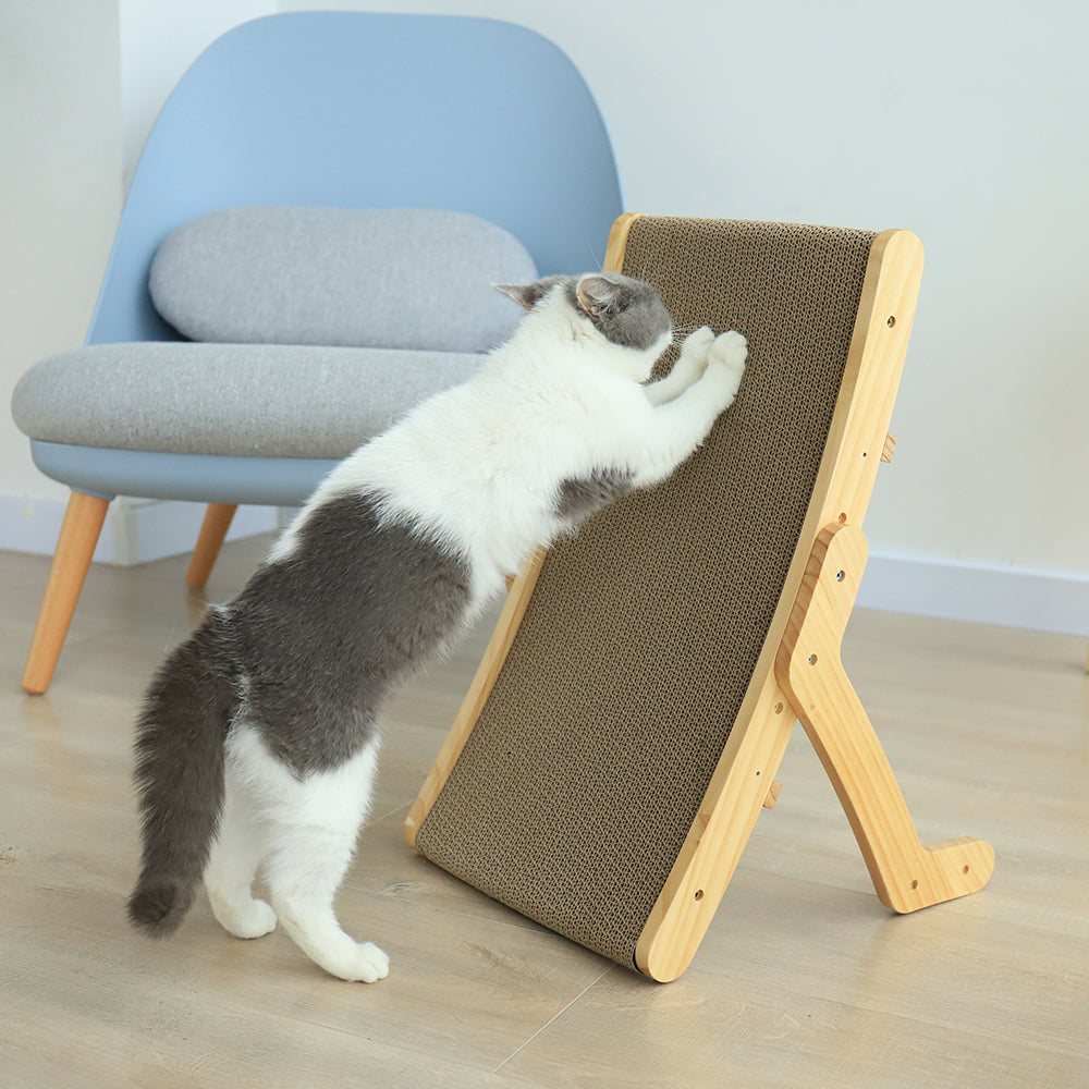 PETSLIFEGURU™ Wooden Cat Scratch Bed