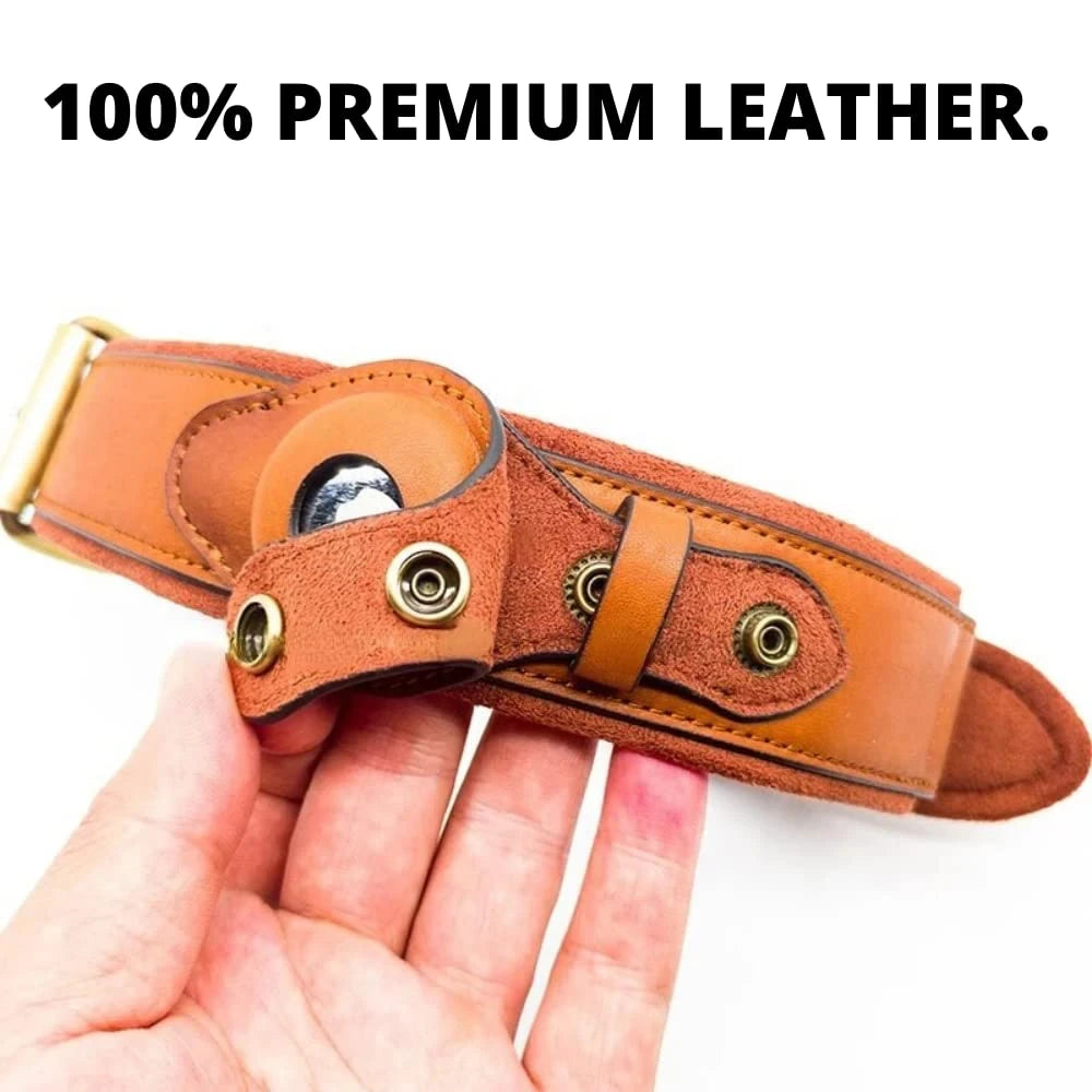 PETSLIFEGURU™ Durable Dog Leather AirTag Collar